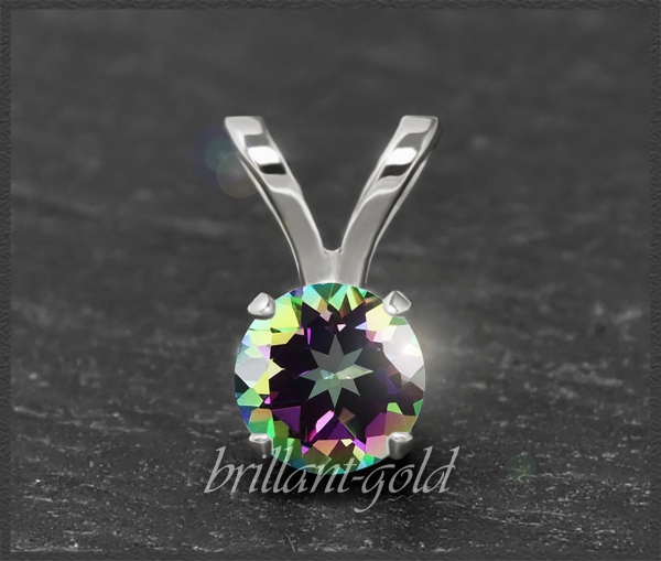 Anhänger 585 Gold grün/violett Mystic Topas 4,5,6,7mm